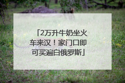 2万升牛奶坐火车来汉！家门口即可买遍白俄罗斯